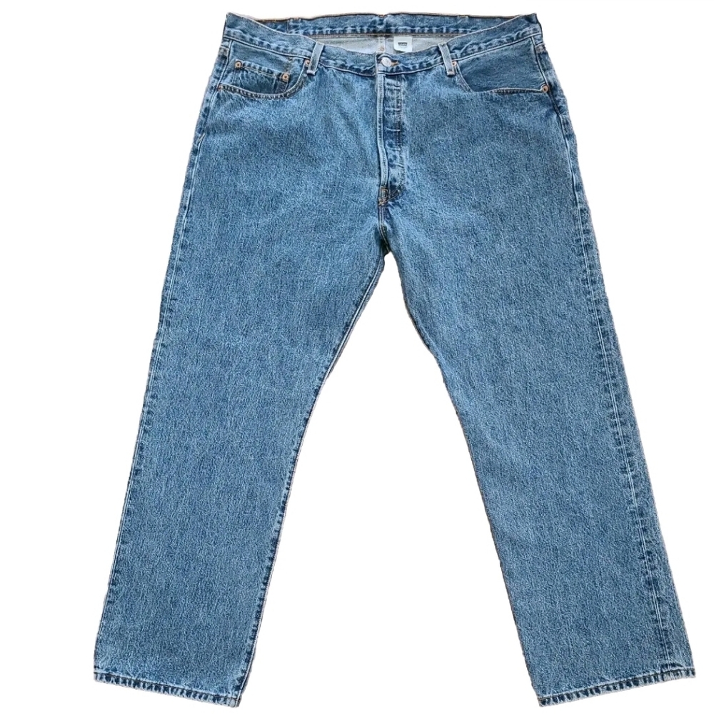 Levi's 501 Jeans Size 42X30 Straight Cotton Denim Blue Button Fly Mexico Made